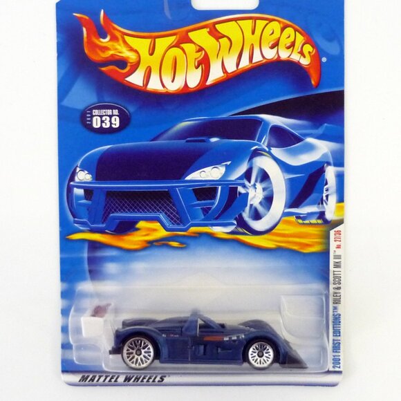 Hot Wheels Riley & Scott MK III #039 First Editions 27/36 Blue Die-Cast Car 2001 - Picture 1 of 1
